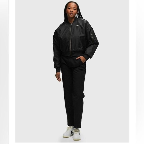 Nike  Bomber Jacket Reversible With Faux Fur. Size Small NWOT - Picture 1 of 6
